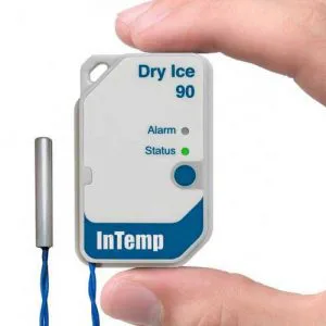 hielo seco - Monitoreo de las propiedades de registro de temperatura